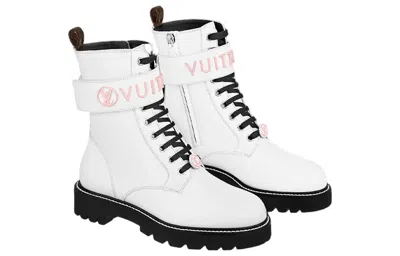 Pre-owned Louis Vuitton (wmns)  Territory Boots 'white' In Multi