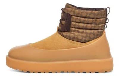 Ugg Mini Snow Boot 'yellow' In Brown