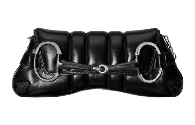 Gucci (wmns)  Horsebit Chain Medium Shoulder Bag 'black' In Black