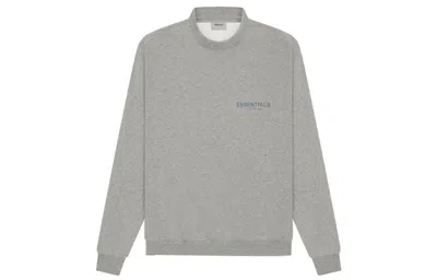 Essentials Fear Of God  Ss21 Pullover Mockneck Dark Heather Oatmeal In Gray