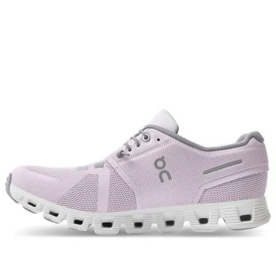 On Cloud 5 Low-top Mesh And Leather Sneakers In Pink