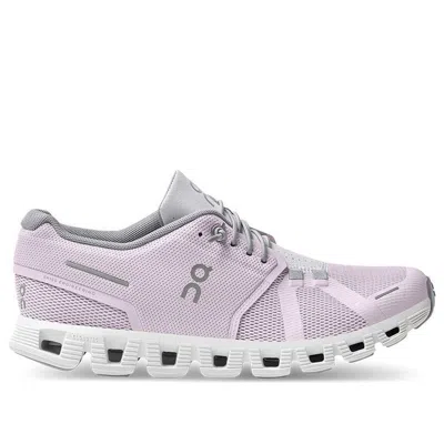 On Cloud 5 Low-top Mesh And Leather Sneakers In Pink