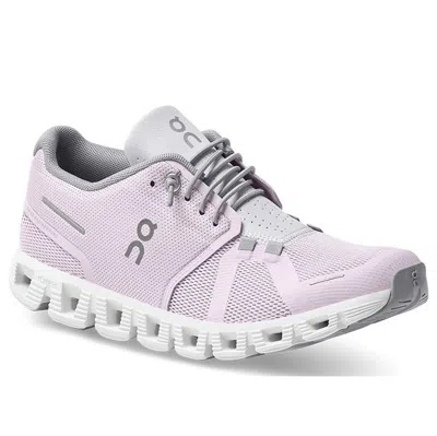 On Cloud 5 Low-top Mesh And Leather Sneakers In Pink