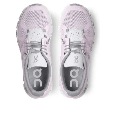 On Cloud 5 Low-top Mesh And Leather Sneakers In Pink