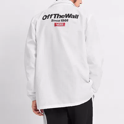 Vans Back Alphabet Logo Printing Jacket Couple Style White