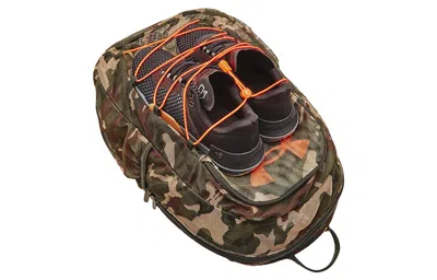 Under Armour Hustle Mesh Backpack 'orange Green Camo' In Multi