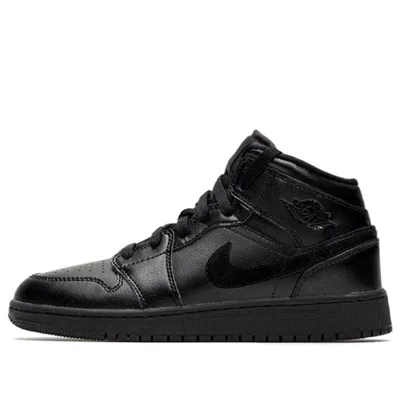 Air Jordan (gs)  1 Mid 'deep Black'