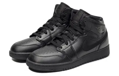 Air Jordan (gs)  1 Mid 'deep Black'