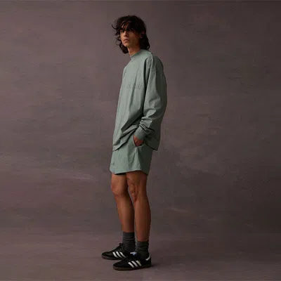 Essentials Fear Of God  Ss23 Running Nylon Short 'sycamore' In Gray