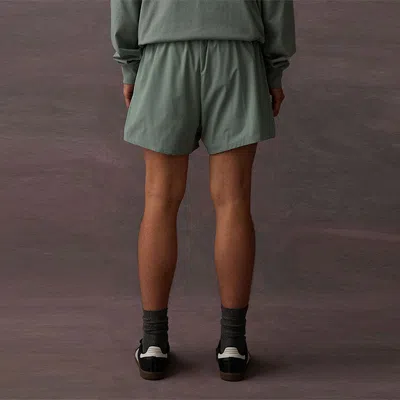 Essentials Fear Of God  Ss23 Running Nylon Short 'sycamore' In Gray