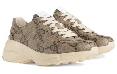 Gucci Rhyton 100 Gg Supreme Canvas Sneaker In Neutral