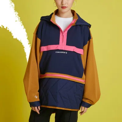 Converse (wmns)  Convertible Hoodie Dress 'navy Tan' In Blue