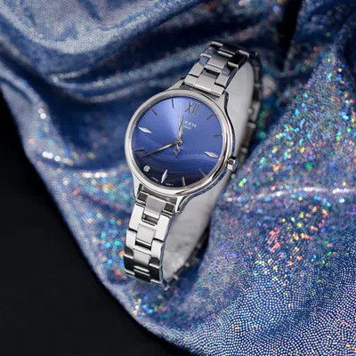 Casio Sheen Series Sea Wave Subject Stylish Simplicity Watch Artificial Sapphire Gradient Blue Sapph