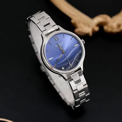Casio Sheen Series Sea Wave Subject Stylish Simplicity Watch Artificial Sapphire Gradient Blue Sapph