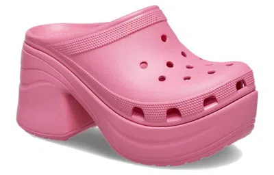 Crocs Siren Clog Unisex Hyper Pink Platform Block Heel Shoes Gal1561 In Pink