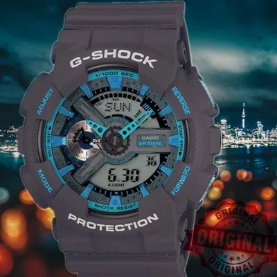 Casio G-shock Analog-digital 'grey' In Blue