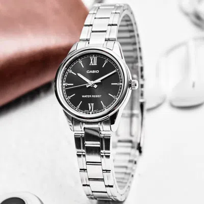 Casio Quartz Waterproof Silverblack Analog In Metallic