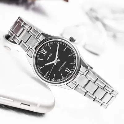 Casio Quartz Waterproof Silverblack Analog In Metallic