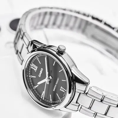 Casio Quartz Waterproof Silverblack Analog In Metallic