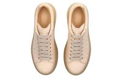 Alexander Mcqueen Oversized Low-top Sneakers 'beige' In Brown