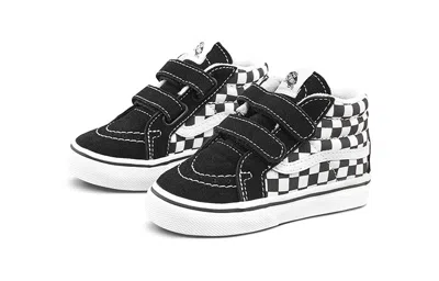 Vans Old Skool Sneakers White/black With Check Pattern In Black