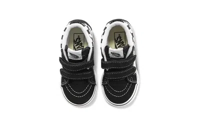 Vans Old Skool Sneakers White/black With Check Pattern In Black