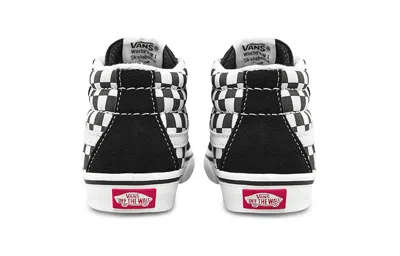 Vans Old Skool Sneakers White/black With Check Pattern In Black