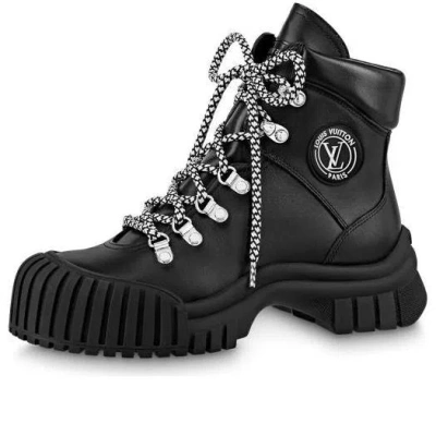 Pre-owned Louis Vuitton (wmns)  Lv Ruby Flat Ranger Boots 'black'