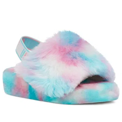 Ugg (wmns)  Fluff Yeah Slide 'blue Pink' In Multi