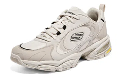 Skechers D'lites Shoes 'beige White' In Multi