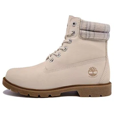 Timberland (wmns)  Lindon Woods 6 Inch Waterproof Boot 'beige Nubuck And Printed Collar' In Pink