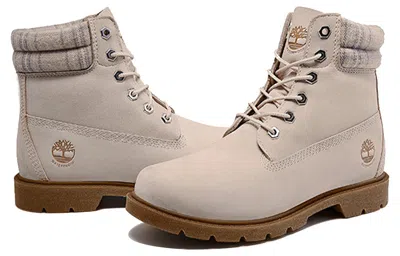 Timberland (wmns)  Lindon Woods 6 Inch Waterproof Boot 'beige Nubuck And Printed Collar' In Pink