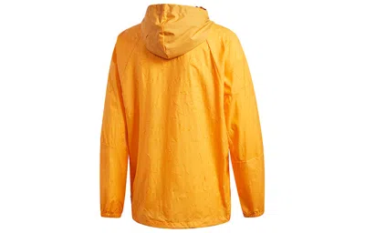Adidas Originals Adidas Zipper Casual Sports Hooded Jacket Yellow