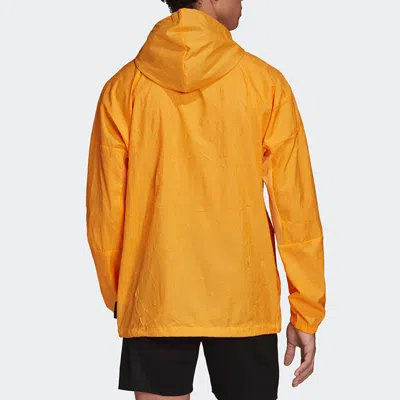 Adidas Originals Adidas Zipper Casual Sports Hooded Jacket Yellow