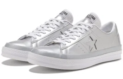 Converse One Star Low Silver In White