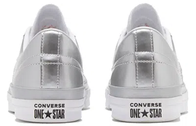Converse One Star Low Silver In White
