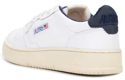Autry White Medalist Low Leather Sneakers In Multi