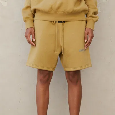 Essentials Fear Of God  Fw21 Sweatshorts 'amber' In Brown