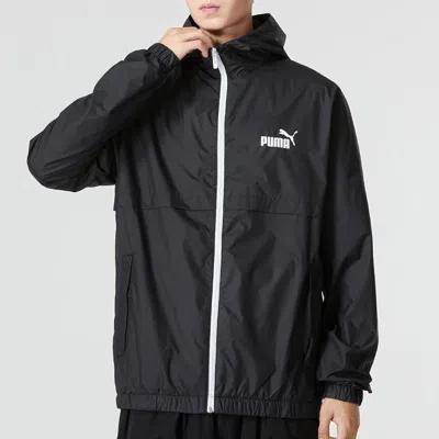 Puma Ess Solid Windbreaker Logo 'black'