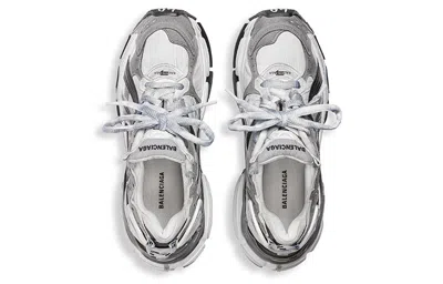 Balenciaga Runner Sneakers With Mesh Panels And Rubber Sole In Multi