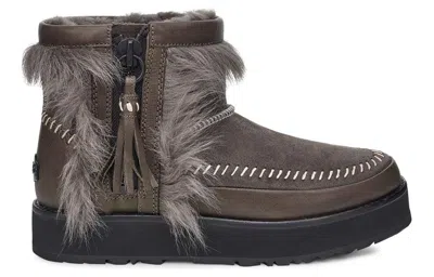 Ugg (wmns)  Fluff Punk Boot Fleece Lined In Brown
