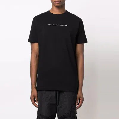 Off-white Fw21 Arrow Pattern Alphabet Solid Color Short Sleeve Version Black In Black