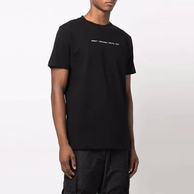 Off-white Fw21 Arrow Pattern Alphabet Solid Color Short Sleeve Version Black In Black