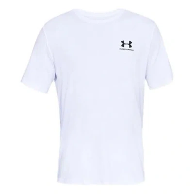Under Armour Ua Sportstyler Logo Training Sports Short Sleeve Couple Style White In White