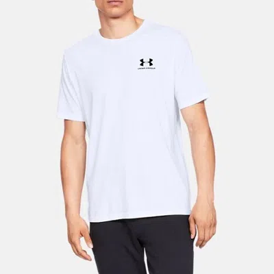Under Armour Ua Sportstyler Logo Training Sports Short Sleeve Couple Style White In White