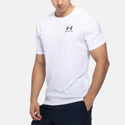 Under Armour Ua Sportstyler Logo Training Sports Short Sleeve Couple Style White In White