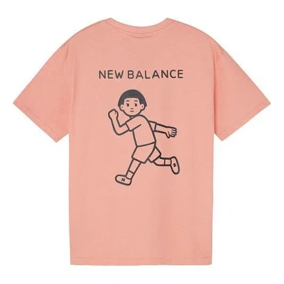 New Balance (wmns)  X Noritake Crossover Funny Pattern Casual Short Sleeve T-shirt Pink In Pink