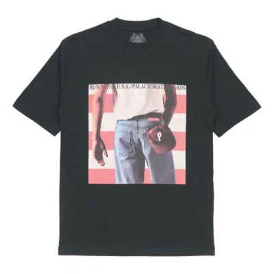 Palace Born To Bun Black Character Pattern Printing Short Sleeve Unisex In Black