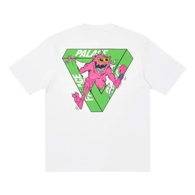 Palace X M-zone Crossover Small Tri-ferg Pattern Short Sleeve Unisex White In White