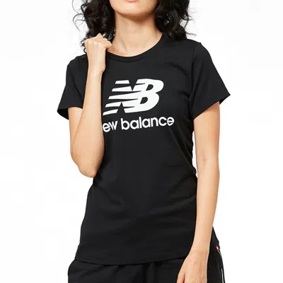 New Balance (wmns)  Round Neck T-shirt 'black' In Black